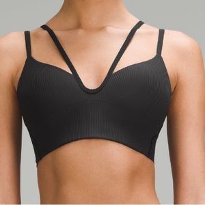 Lululemon like a cloud strappy bra longline ribbed size 8